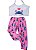 Conjunto Pijama Infantil Stitch Calça Rosa - Imagem 1